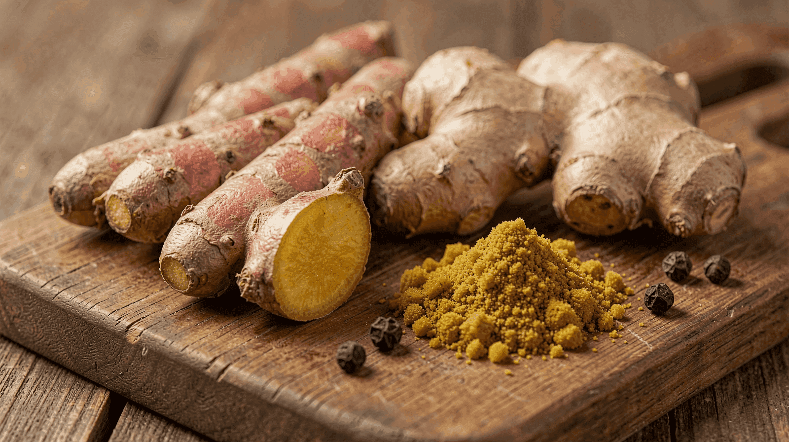 Fresh turmeric and ginger root, two of the most studied anti-inflammatory ingredients