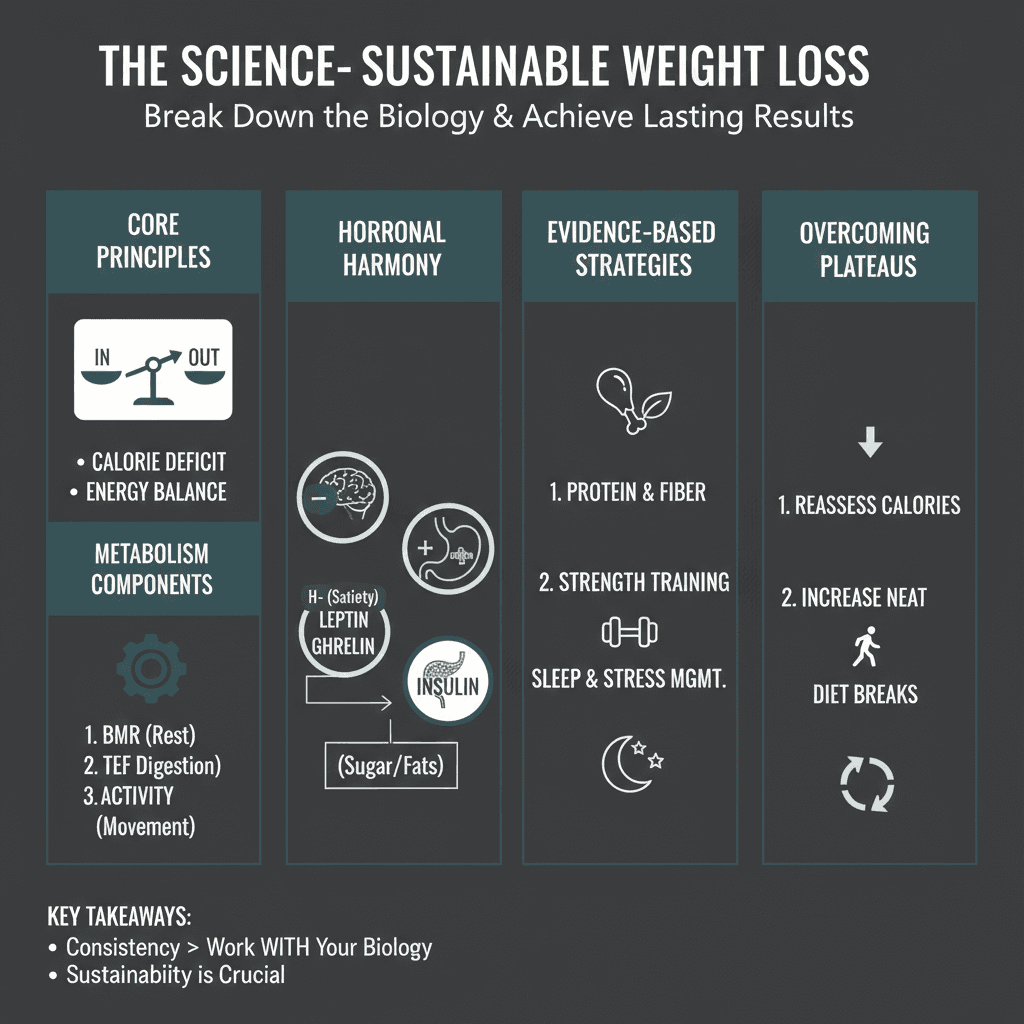 The Science of Sustainable Weight Loss infographic