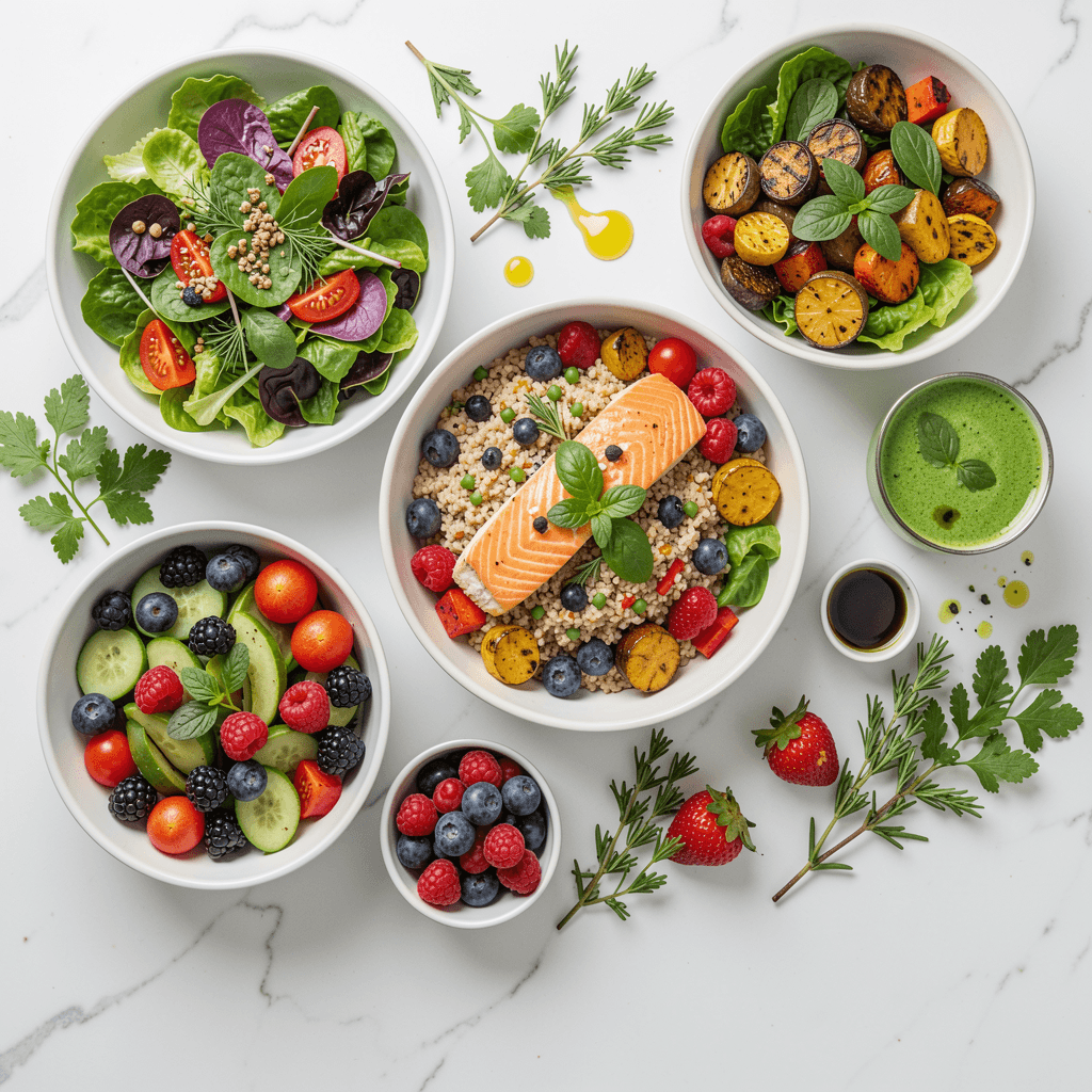 Healthy gourmet dishes